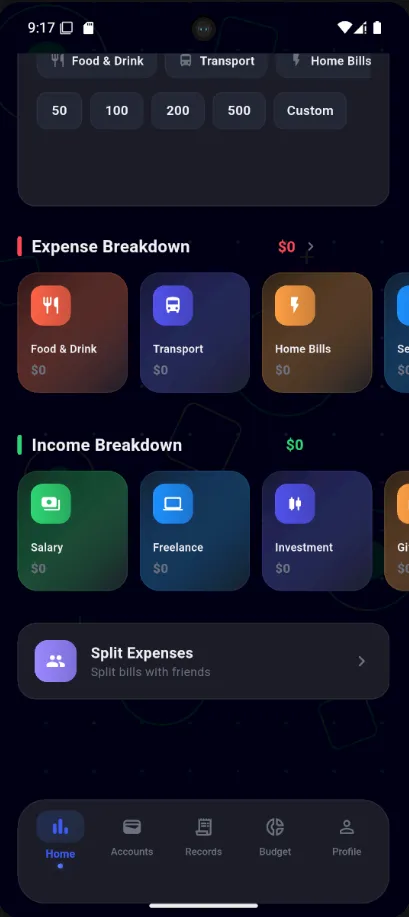 Budget & Expense Tracker — screen 2 of 3