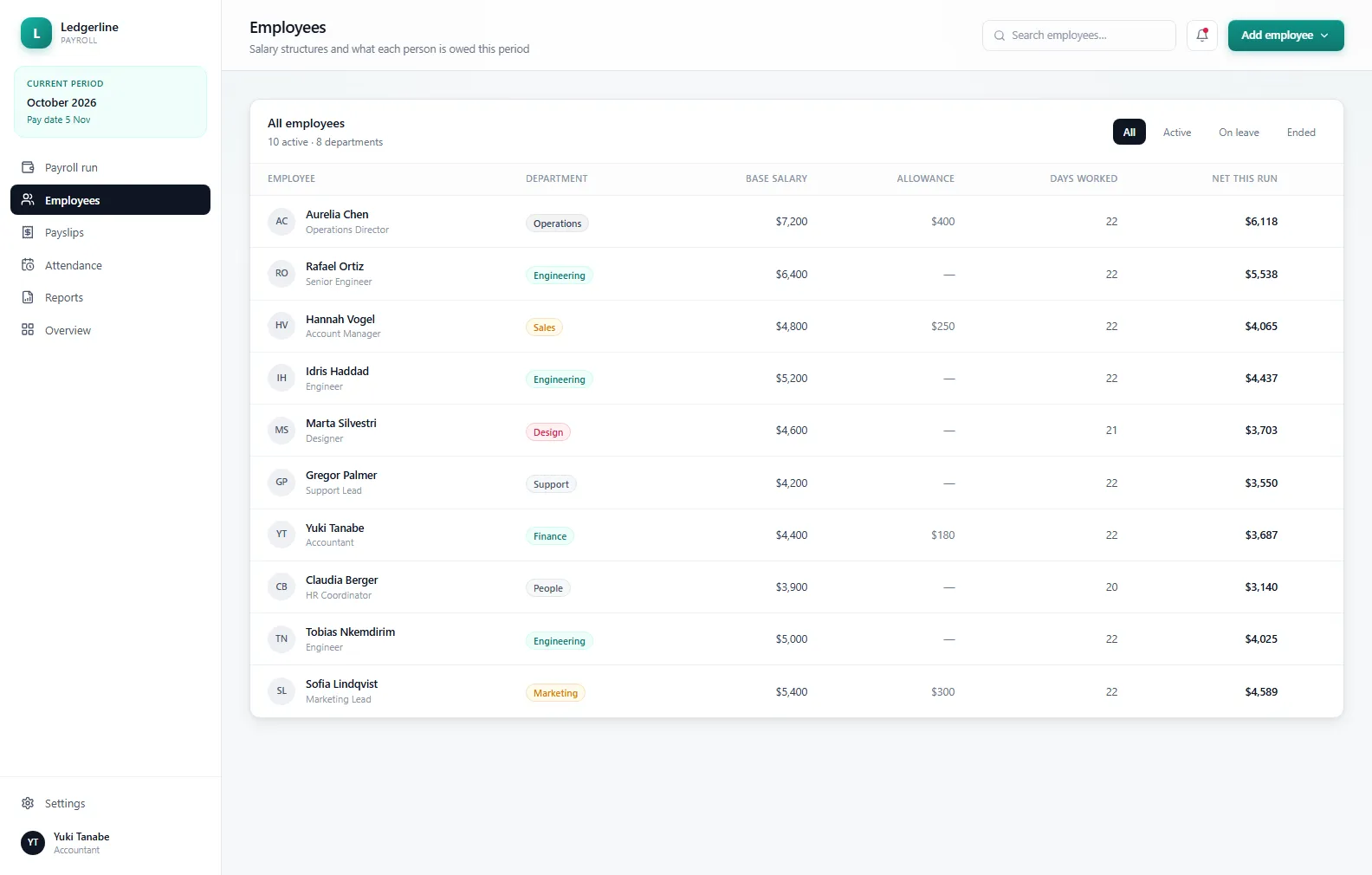Payroll System — screen 2 of 3
