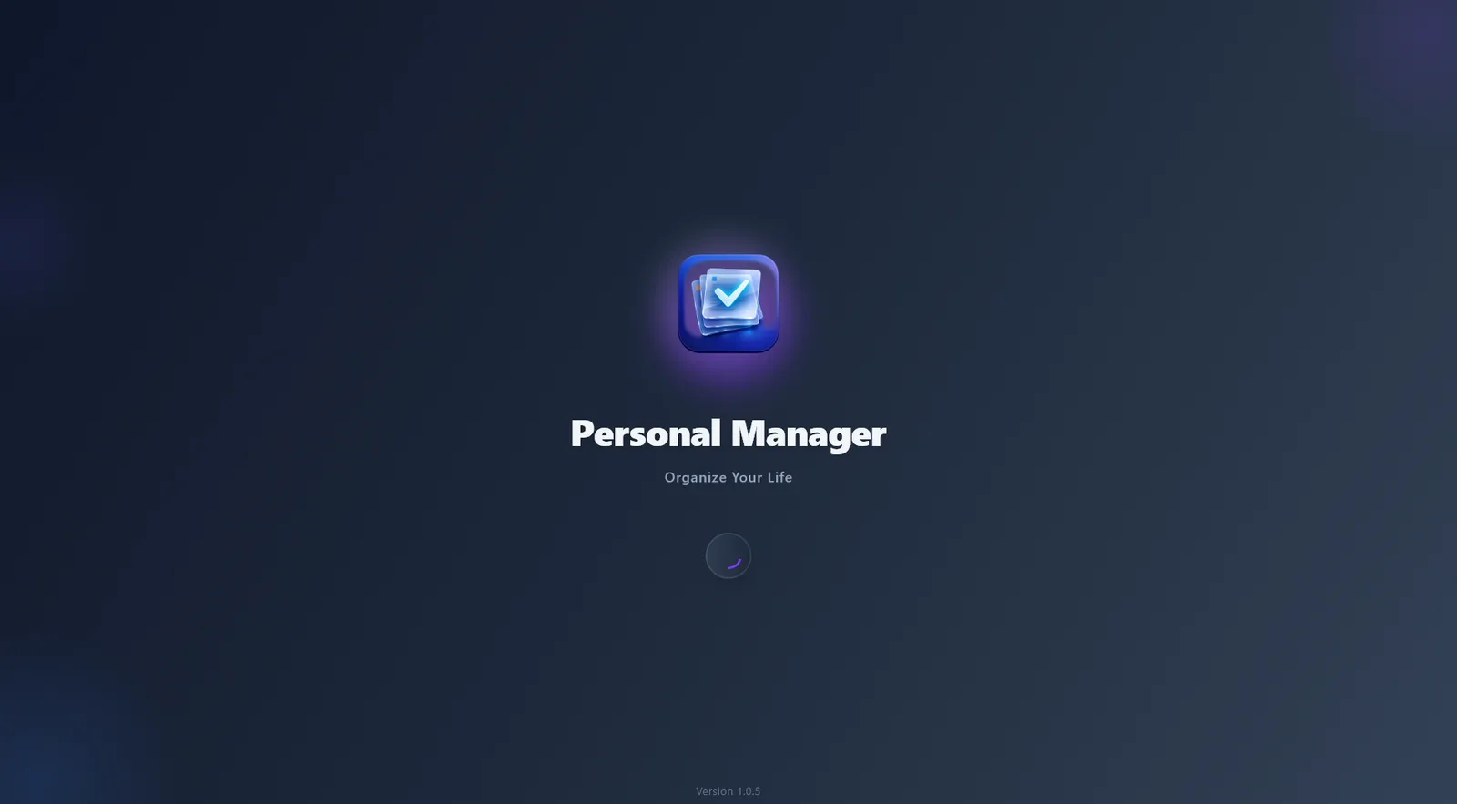 Personal Manager App — screen 2 of 2